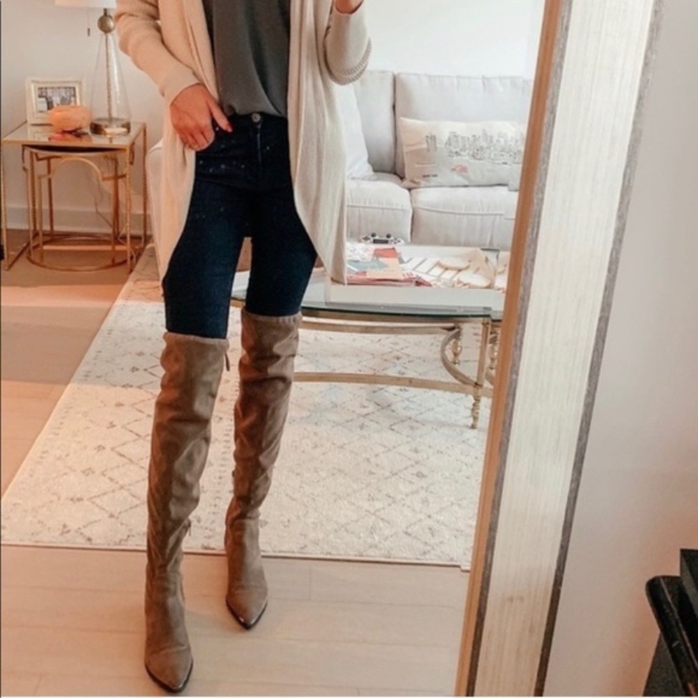 Marc Fisher Womens Yacinda Faux Suede Tall Over-The-Knee Boots